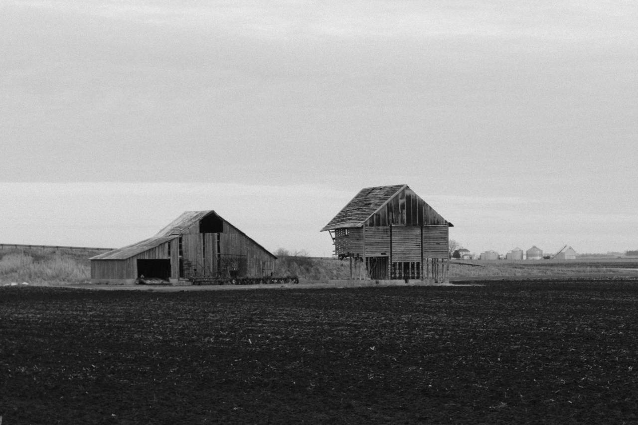 Imagen De Blanco Y Negro Caba A Casa Rural Al Aire Libre Campo