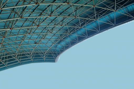 ceiling architecture  building  infrastructure  stadium  roof  ceiling  blue