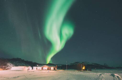 atmosfera aurora luz verde atmósfera cielo casa noche
