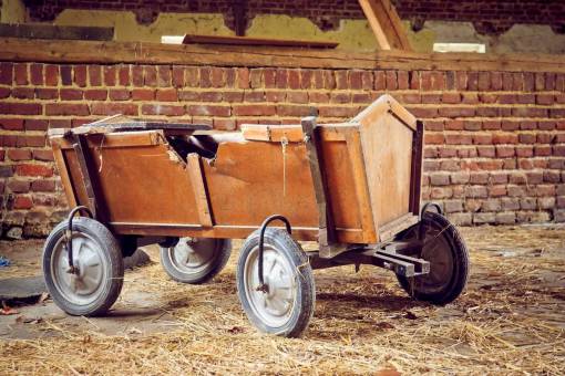 barn barn  stroller  wood  car  lost  places  broken