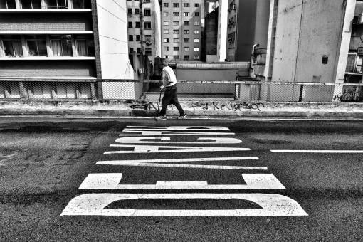 sidewalk black and white  building  structure  architecture  road  sidewalk  people
