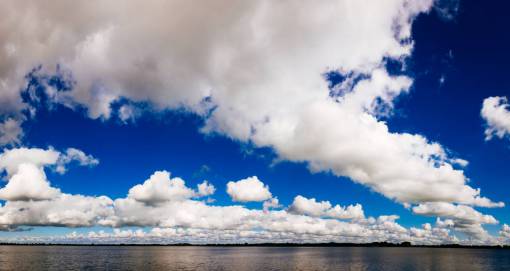 robe blue  sky  clouds  lake  water
