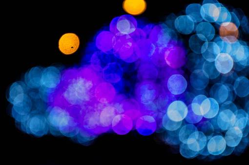 bokeh  light  dark  night
