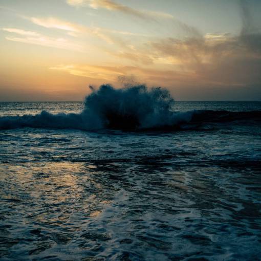 breaking-wave breaking  wave  sunset  sun  sky  sea  water