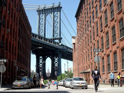 tuxedo Brooklyn  New York  Brooklyn Bridge  tuxedo  man  fashion  architecture