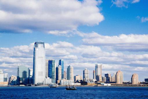 rises cityscape  skyline  buildings  architecture  towers  high rises  blue