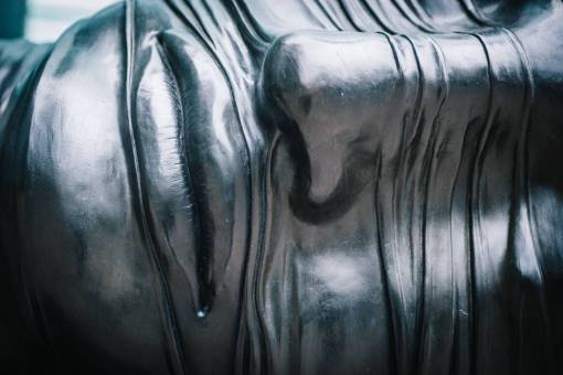 escultura Cerrar cara de plata estatua escultura arte