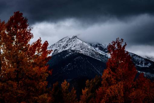 otono paisaje nube nieblas nieve invierno frío otoño montaña