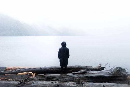 contemplation guy  man  male  people  back  contemplate  mountains