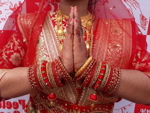 nepal Namaste  tradition  wedding  red  gold  beauty  nepal