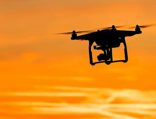 zumbido cielo naranja nube puesta de sol silueta cámara drone