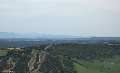 vista aerea España paisaje vista aérea campos árboles montañas