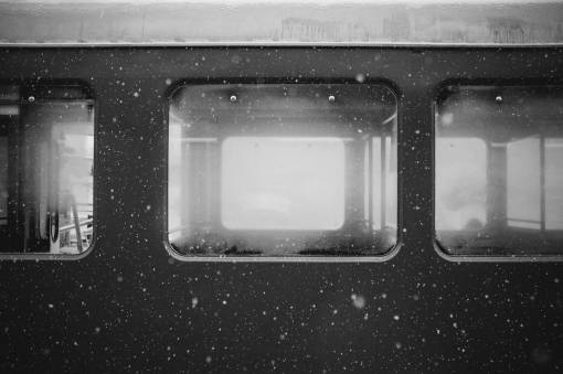 subway-train subway  windows  cold  snow  travel  transport  grey