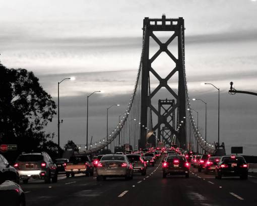 ee uu Estados Unidos San Francisco tráfico puente de la bahía puente city roadtrip
