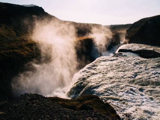 salpicadura cascada niebla corriente olas chapoteo montañas acantilados