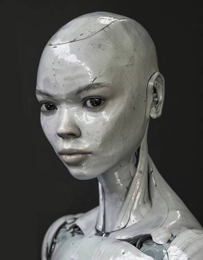 women artificial cyborg;woman science human head women futuristic robot