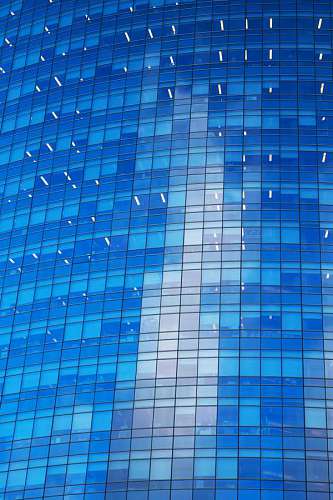 Buenos Aires downtown skyscrapers with blue mirror