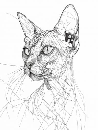 cat cat;draw illustration vector feline animal mammal pets