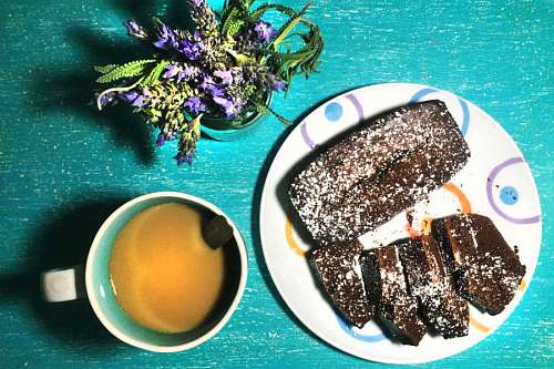 Chocolate cake at breakfast