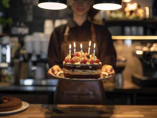 food food indoors dessert one person woman;birthday cake adult sweet food