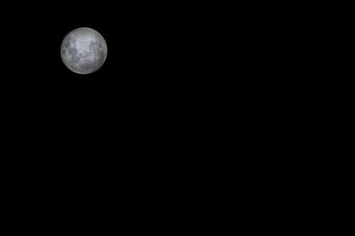 planeta tierra Luna llena sobre fondo negro