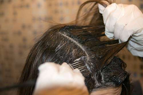 highlights-hair Hair Colouring in process