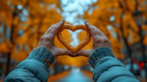 love heart shape love nature human hand hand;autumn;heart shape outdoors autumn