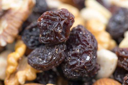 haze Nuts mixed, and raisin