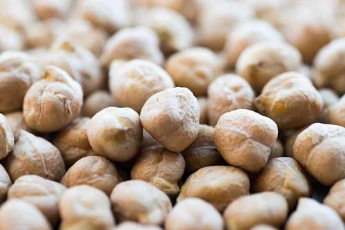  Pile of Organic Uncooked Chickpeas