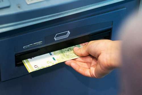 Taking money out of ATM