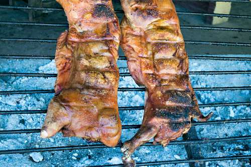 Traditional roasted asado of beef and pork meat. It is a traditional dish in Argentina, Uruguay, Paraguay, Chile, and Brazil