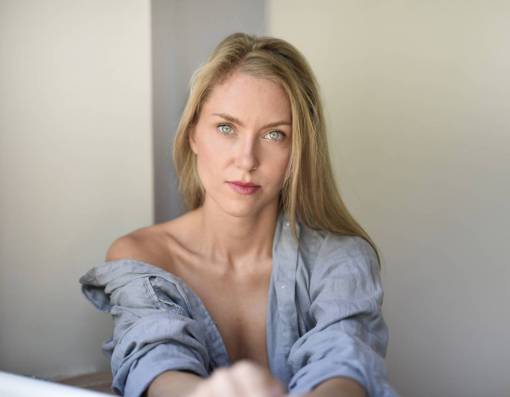 plant Portrait of a sexy woman staring at camera