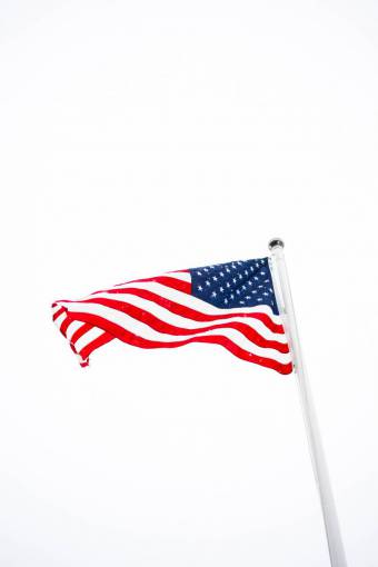 vector Bandera de Estados Unidos sobre fondo blanco.