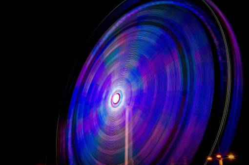 amusement fair  amusement park  ride  lights  dark  night
