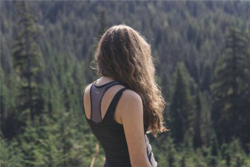 brunette girl  woman  long hair  curls  brunette  tank top  fitness