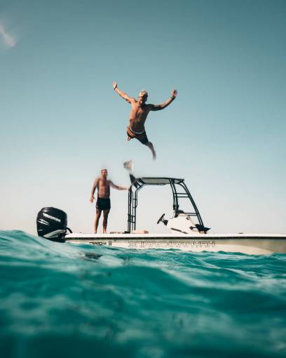 swim-in-nature man  jumping  sea  swim  summer  vacation  travel