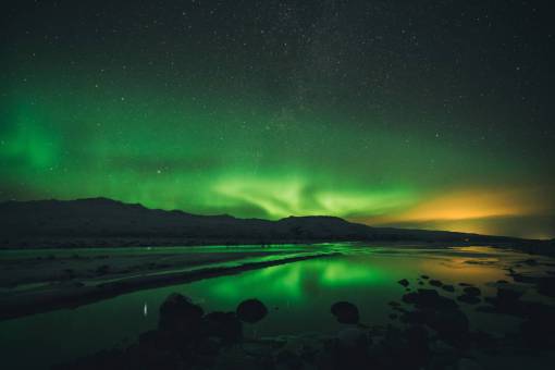 naturaleza paisaje noche oscura aurora boreal estrellas observación de estrellas