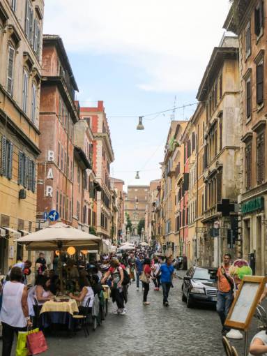 cobblestone-street Rome  Italy  city  streets  cobblestone  people  pedestrians