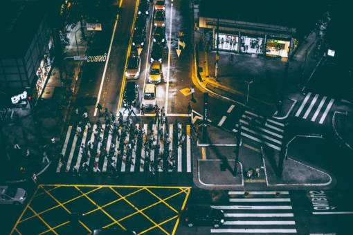 crosswalk streets  roads  pavement  intersection  crosswalk  people  crowd