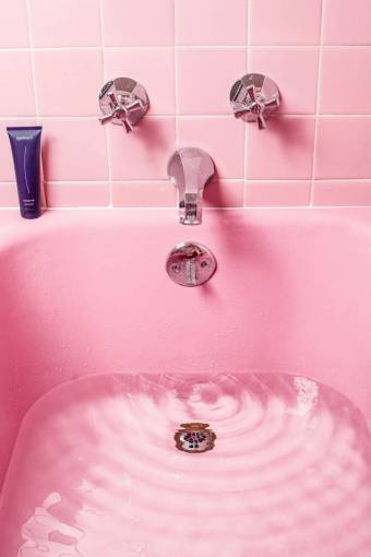 elegancia Bañera vintage rosa