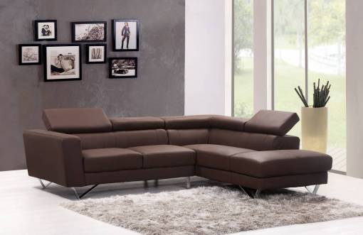 conceptos Sala de estar con sillón de cuero moderno.