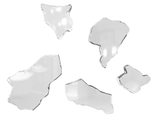 grand  Overlay of a piece of glass shard