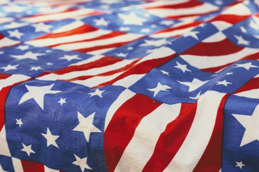 horizontal Marco completo de la bandera de Estados Unidos