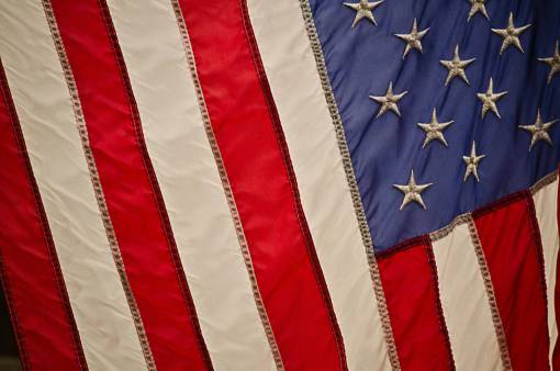 horizontal Marco completo de la bandera de Estados Unidos