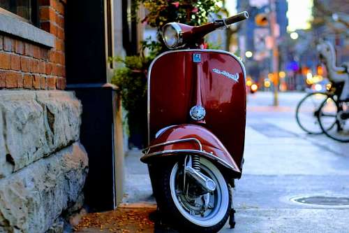 Italian motorcycle on the street