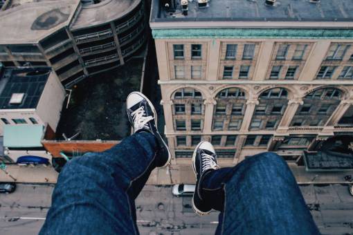 sneakers buildings  city  sneakers  people  edge  rooftop  travel
