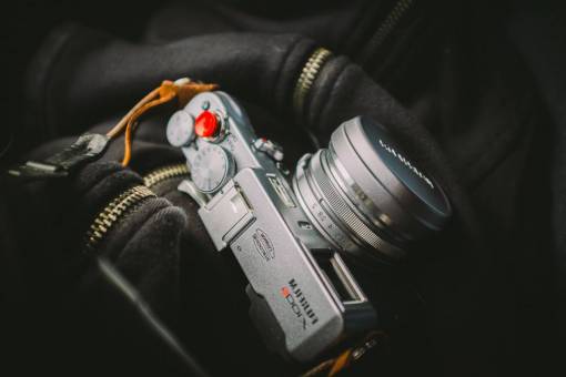fuji lente de la cámara foto fujifilm equipo fotográfico cremallera