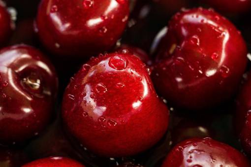 cherry cherries  fruits  food  water  droplets  pile  red
