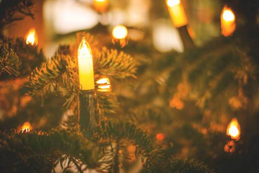 luces de navidad árbol de navidad luces decoración temporada de vacaciones desenfoque