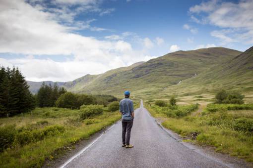 guy  man  people  pavement  road  rural  countryside